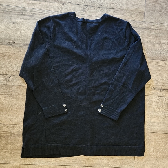 NWT'S - CHRISTOPHER & BANKS- Black Cardigan Sweater - Button Front, Size 2XL - Picture 3 of 3